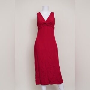 Vera wang red twisted front sleeveless silk dress Size 4